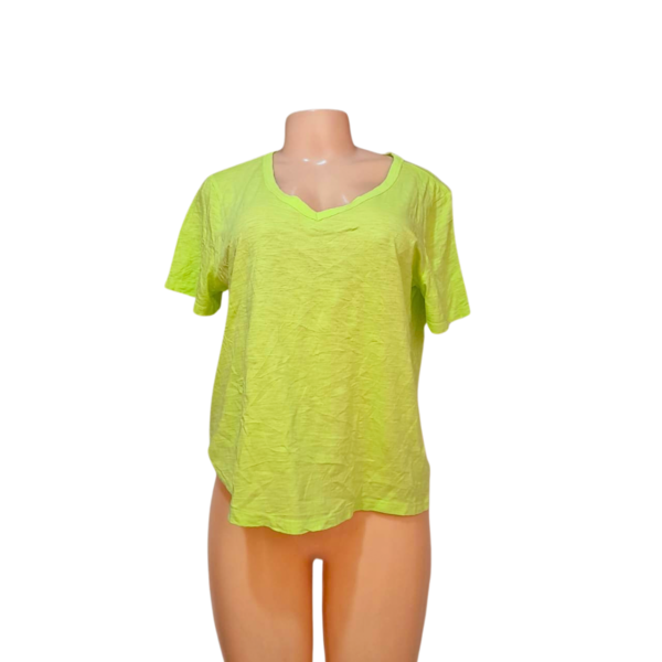 Blusa Verde Fosforecente, Marca OLD NAVY, Talla M - 53 cm de ancho