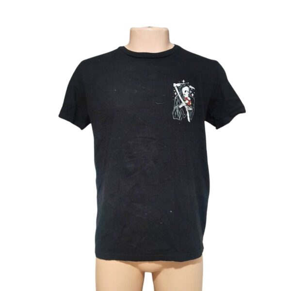 Camiseta Negra Con Estampado, Marca TACO/TUESDAY, Talla M - 52 cm de ancho