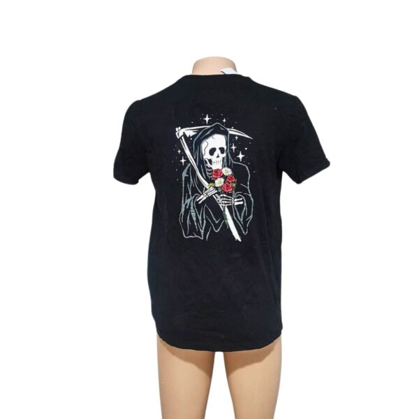 Camiseta Negra Con Estampado, Marca TACO/TUESDAY, Talla M - 52 cm de ancho - Imagen 2