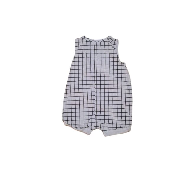 Mameluco Cuadriculado Short, Marca ABSORBA, Talla 0/3M - 26 cm de ancho - Imagen 2