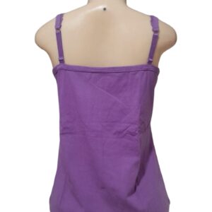 Blusa sin Mangas Morada,Medidas 48cm de ancho y 63cm de largo, Marca Stretch Cami, Talla 14