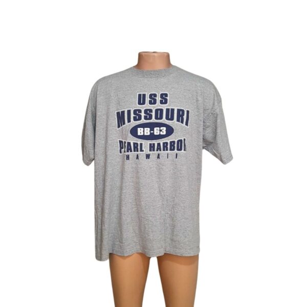 Camiseta Gris Con Estamapado Caballero, Marca HIGH COTTON, Talla XL - 64 cm den ancho