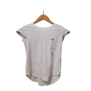 Blusa De Niña Blanca/ Nueva, Marca CUTEST, Talla 10T – 40 cm de ancho