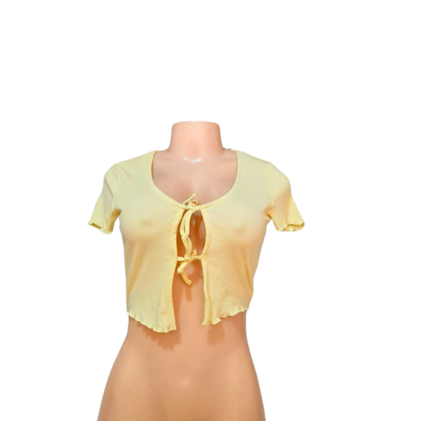 Top Amarillo Slim, Marca PRIMARK, Talla XS - 51 cm de ancho