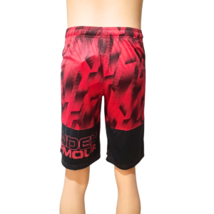Short Deportivo Nuevo Rojo Negro, Marca UNDER ARMOUR, Talla YL – 48 cm d ancho