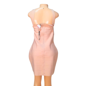 Vestido Slim Color Rosa Pastel, Marca FASHION NOVA, Talla 1XL – 55 cm de ancho