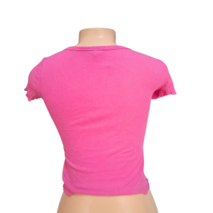 Blusa De Niña Rosada Slim, Marca OLD NAVY, Talla 10/12T – 38 cm de ancho