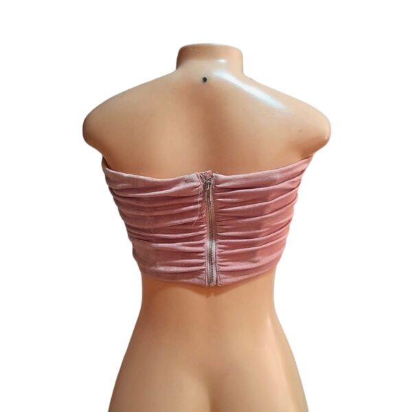 Blusa Rosa Vieja De Tubo, Marca MABLE, Talla M - 41 cm de ancho - Imagen 2
