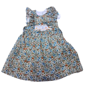 Vestido Floreado De Niña, Marca BONNIE JHON, Talla 5T – 27 cm de ancho