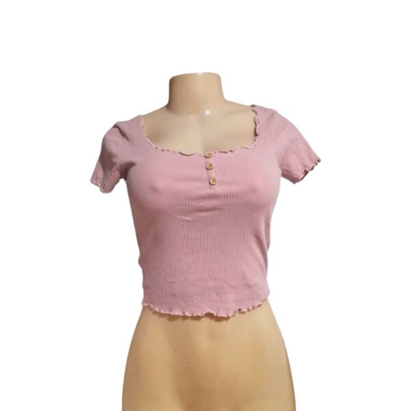 Top Color Rosa Pastel , Marca ACTIVE USA, Talla S - 30 cm de ancho