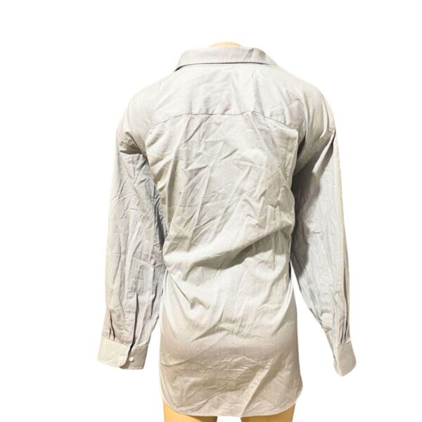 Camisa Manga Larga Gris, Marca GS, Talla 34/35 - 70 cm de ancho - Imagen 2