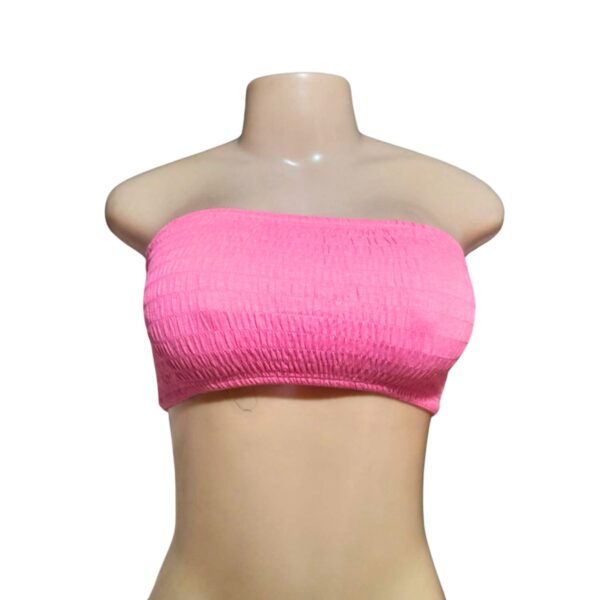 Top De Tubo Rosa , Marca NO BOUNDARIES, Talla M - 38 cm de ancho