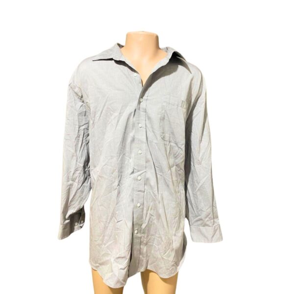 Camisa Manga Larga Gris, Marca GS, Talla 34/35 - 70 cm de ancho