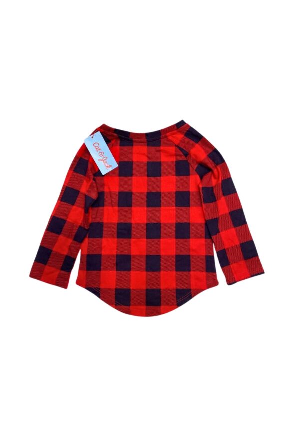Blusa, con Cuadros Medidas 27cm de ancho y 36cm de largo, Marca Cat & Jack, Talla 2T - Imagen 2