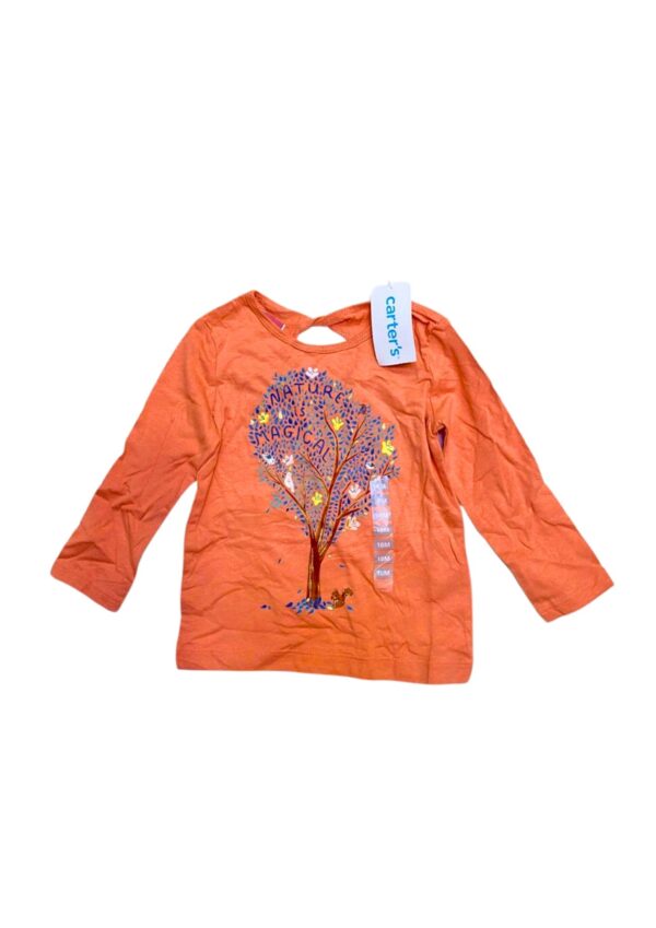 Blusa Naranja,Medidas 26cm de ancho y 35cm de largo, Marca Carters, Talla 18M
