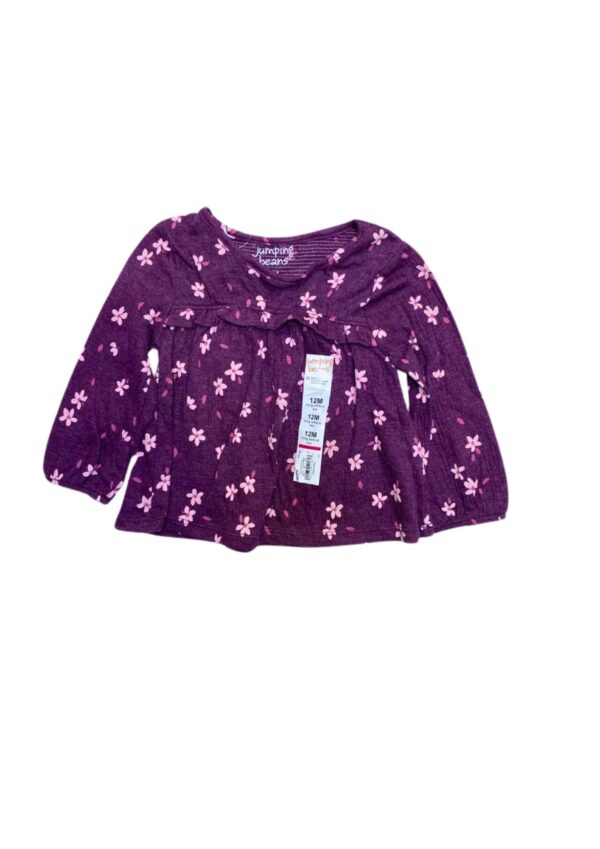 Blusa,Medidas 31cm de ancho y 30cm de largo, Marca Jumpimg Beans, Talla 12M