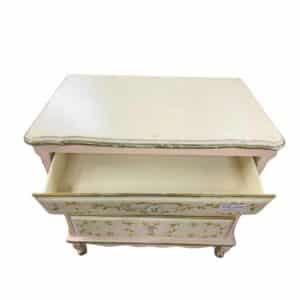 Cómoda Pintada Estilo Campestre Francés Siglo XIX, 3 Gabetas