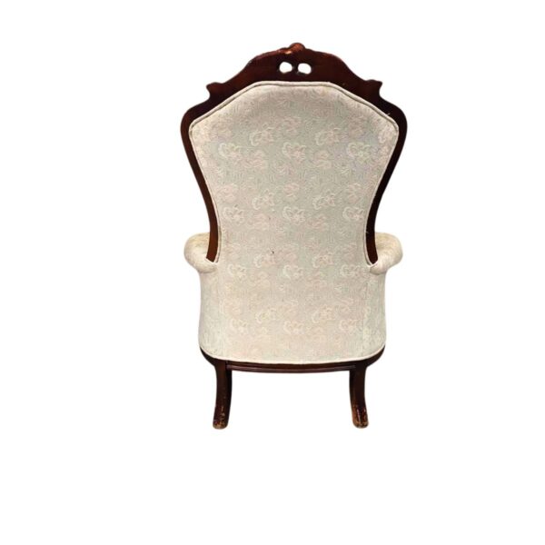 Silla antigua de nogal Luis XV, 119 cm de alto, 82 cm de ancho, 57 cm de largo. - Imagen 3