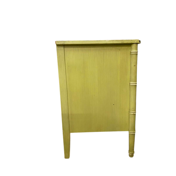 Cómoda de tres cajones Henry Link de estilo Bachelor de imitación de bambú, estilo Hollywood Regency Bali, mesita de noche, 77 cm de alto, 73 cm de ancho, 50 cm de largo - Imagen 3