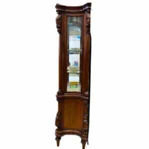 Gabinete de combinación de gabinete lateral del armario de la sala de estar del pequeño vidrio de madera europeo, 190 cm de alto, 85 cm de ancho, 42 cm de largo