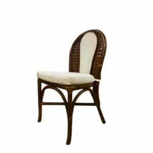 Comedor de Mimbre de Ratán de Estilo Colonial con Top de Vidrio 4 personas, 74 cm de alto, 91 cm de ancho.