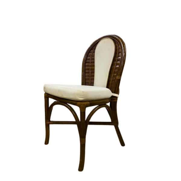 Comedor de Mimbre de Ratán de Estilo Colonial con Top de Vidrio 4 personas, 74 cm de alto, 91 cm de ancho. - Imagen 2