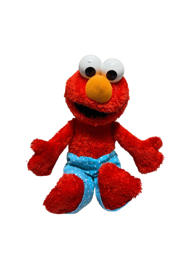 Peluche de Elmo con Pantalon, Medidas 26cm de ancho y 40cm de largo