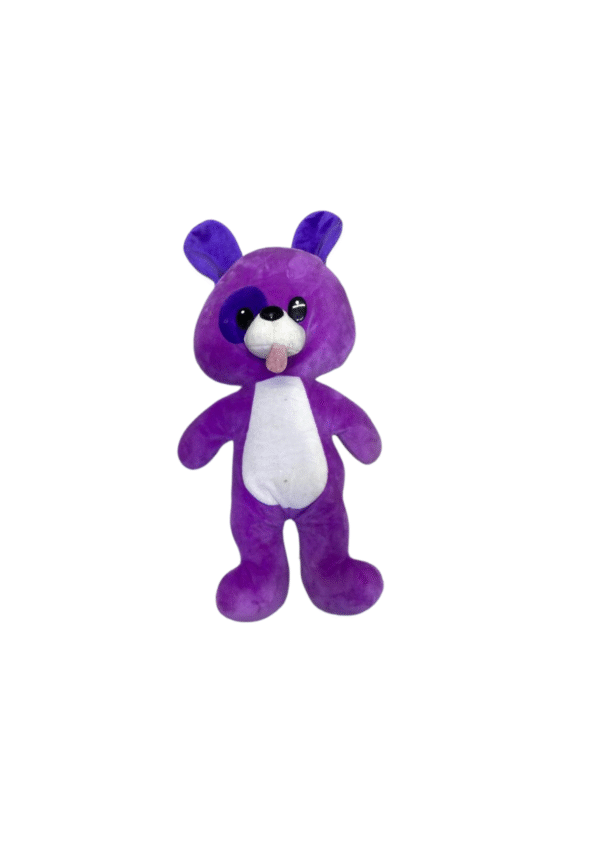 Peluche de Perro Morado, Medidas 23cm de ancho y 48cm de largo