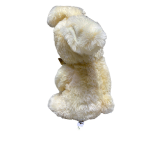 Peluche de Conejo con Moño Amarillo, Medidas 23cm de ancho y 45cm de largo