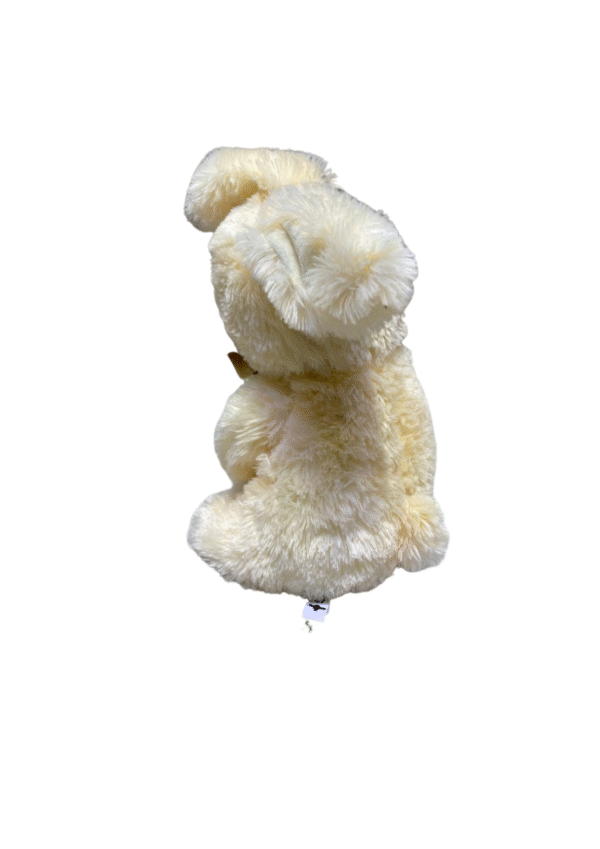 Peluche de Conejo con Moño Amarillo, Medidas 23cm de ancho y 45cm de largo - Imagen 2