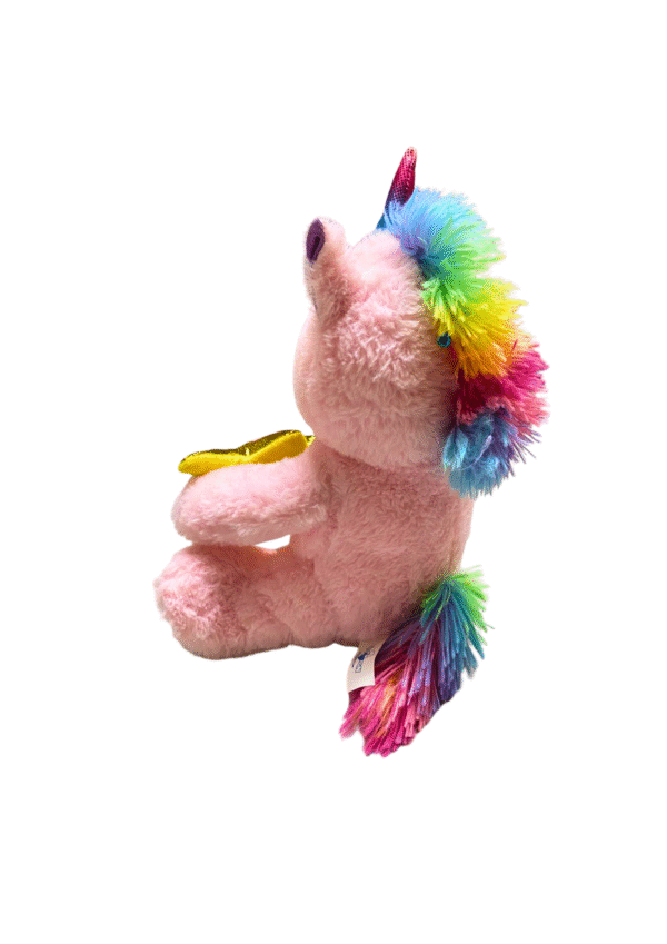Peluche de Unicornio Musical Rosado, Medidas 23cm de ancho y 41cm de largo - Imagen 2