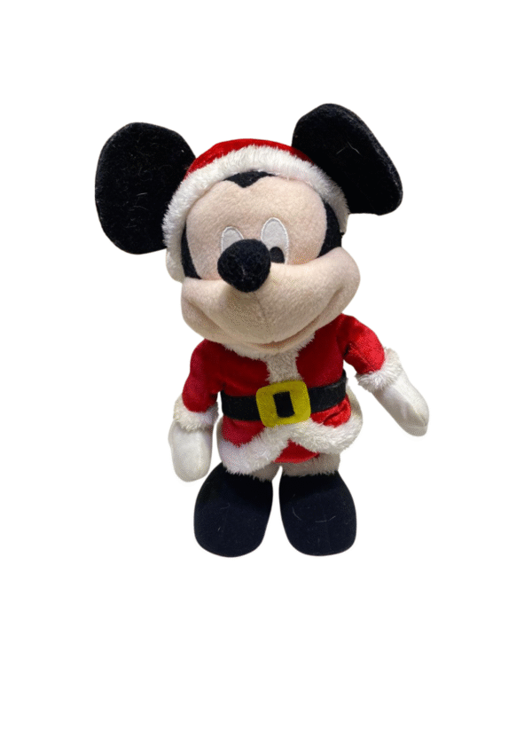 Peluche de Mickey Mouse Navideño  Musical, Medidas 24cm de ancho y 41cm de largo