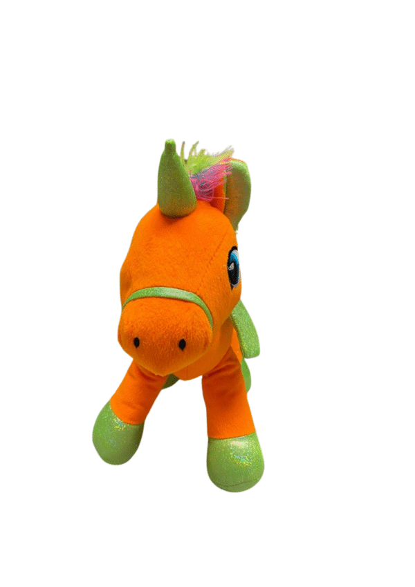 Peluche de Unicornio Naranja, Medidas 24cm de ancho y 43cm de largo - Imagen 2