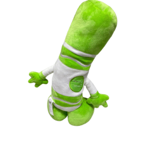 Peluche de Crayola Verde, Medidas 14cm de ancho y 36cm de largo
