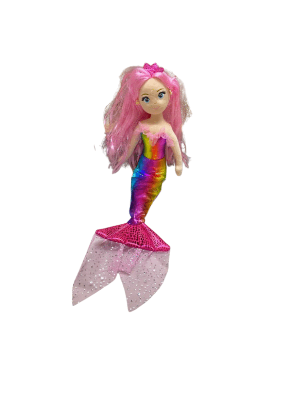 Peluche de Sirena, Medidas 15cm de ancho y 54cm de largo