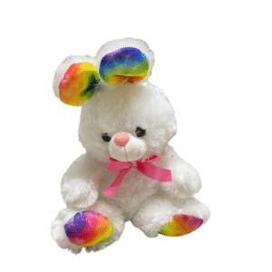 Peluche de Conejo Blanco, Medidas 24cm de ancho y 38cm de largo