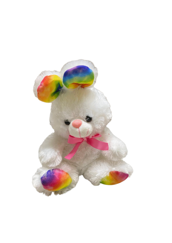 Peluche de Conejo Blanco, Medidas 24cm de ancho y 38cm de largo
