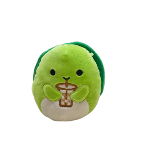 Squizzmallow de tortuga con bebida, Medidas 20cm de largo y 18cm de ancho