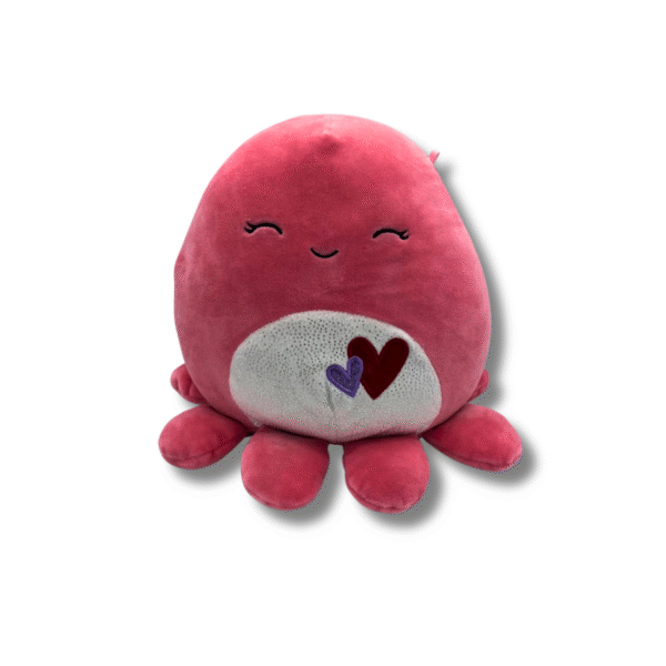 Squizzmallow de Pulpo Rosado, Medidas 30cm de largo y 30cm de ancho
