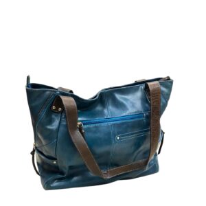 Cartera azul Nino Bossi, Medidas 45cm de ancho y 33cm de largo