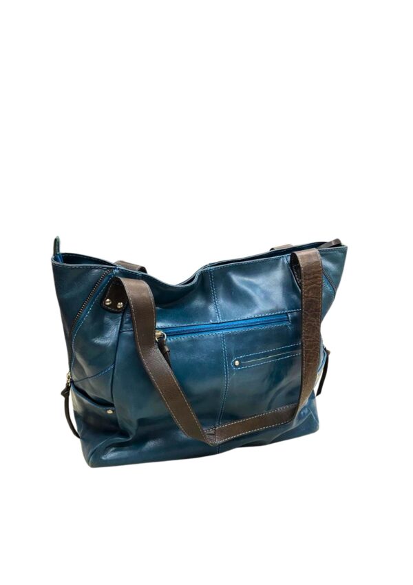 Cartera azul Nino Bossi, Medidas 45cm de ancho y 33cm de largo - Imagen 2