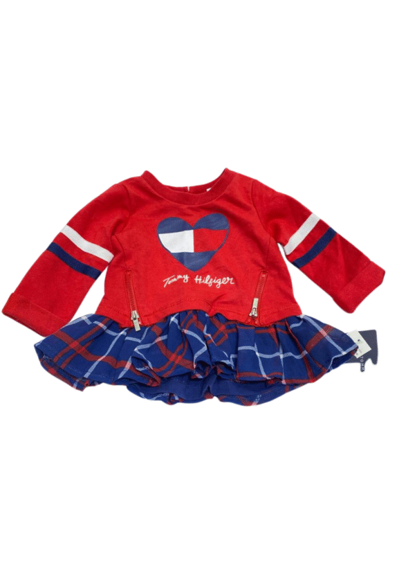 Camisa Manga Larga Nuevo ,Medidas 25cm de ancho y 31cm de largo, Marca TOMMY HILFIGER, Talla 3-6M