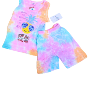 Traje Completo de Colores Nuevo ,Medidas Camisa(27cm de ancho y 38cm de largo) Short( 16cm de ancho y 29cm de largo), Marca SAY IT WITH LOVE, Talla 2T