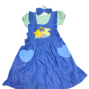 Vestido de Overol del Rey Leon con Vincha Nuevo,Medidas 27cm de ancho y 56cm de largo, Marca DISNEY BABY, Talla 24M