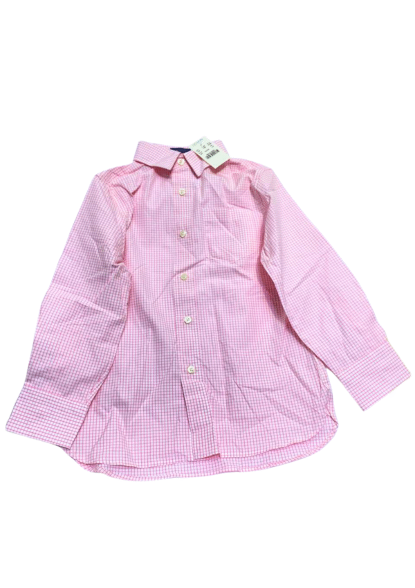 Camisa con Cuadros Nuevo ,Medidas 37cm de ancho y 50cm de largo, Marca CREWCUTS, Talla 6-7T