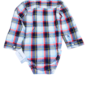 Mameluco con Cuadros Nuevo ,Medidas 30cm de ancho y 49cm de largo, Marca CARTER»S, Talla 24M