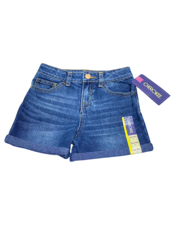 Short Azul Nuevo ,Medidas 28cm de ancho y 26cm de largo, Marca CHEROKEE, Talla 6T