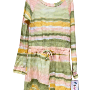 Vestido Rayado de Colores Nuevo ,Medidas 29cm de ancho y 75cm de largo, Marca TRIXXI GIRL, Talla L