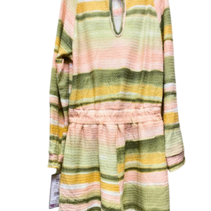 Vestido Rayado de Colores Nuevo ,Medidas 29cm de ancho y 75cm de largo, Marca TRIXXI GIRL, Talla L
