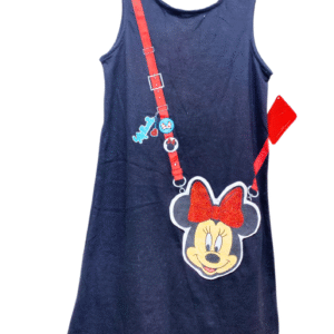 Vestido de Minie Nuevo, Medidas 36cm de ancho y 71cm de largo, Marca DISNEY, Talla M7/8